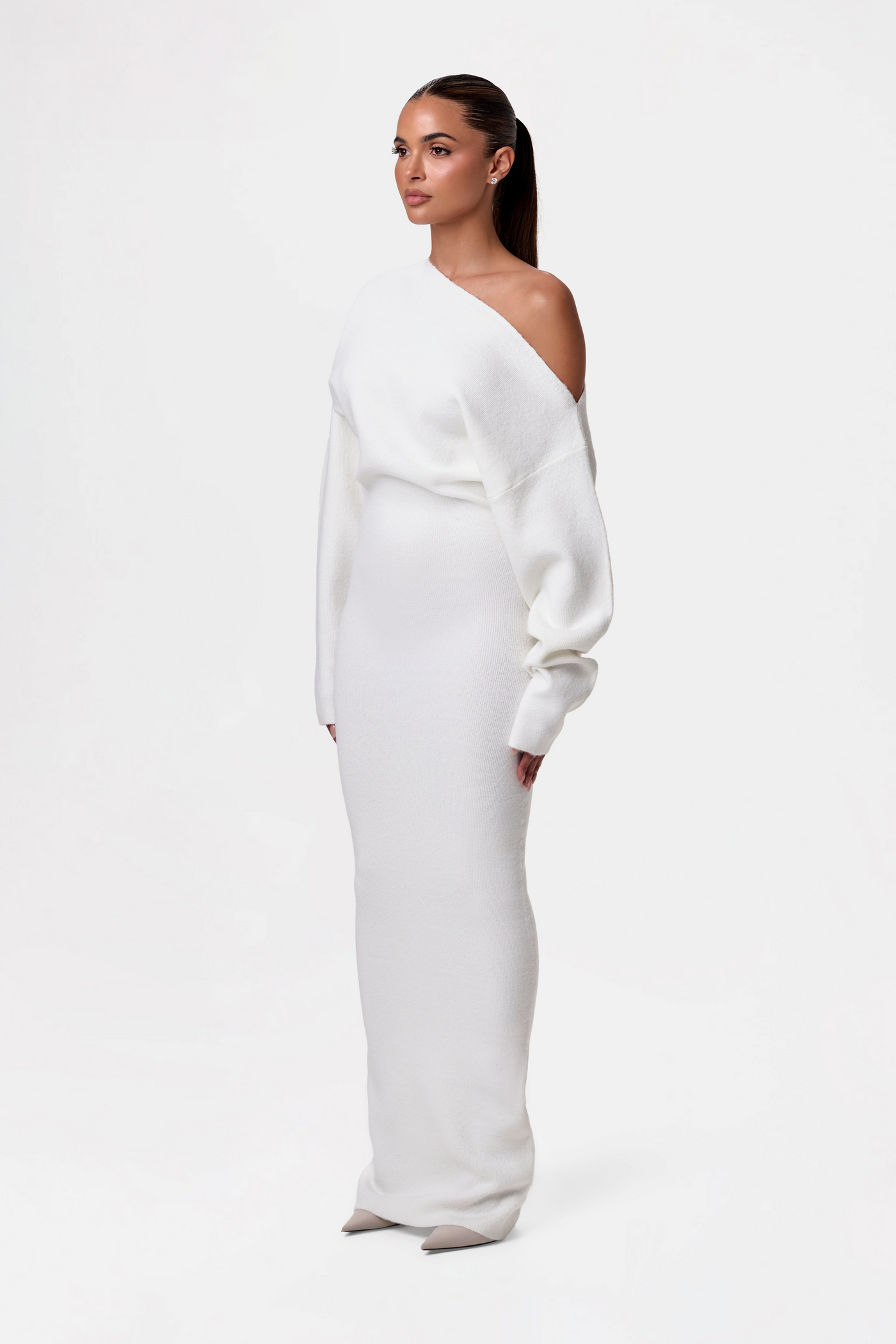 Off Shoulder Sweater Jurk