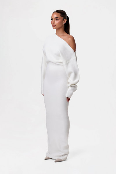 Off Shoulder Sweater Jurk