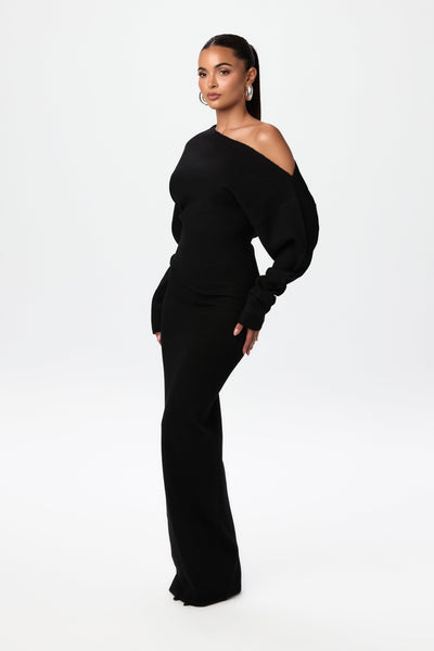 Off Shoulder Sweater Jurk