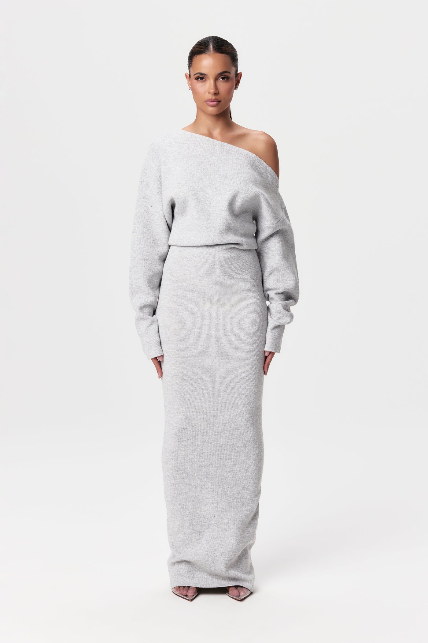 Off Shoulder Sweater Jurk