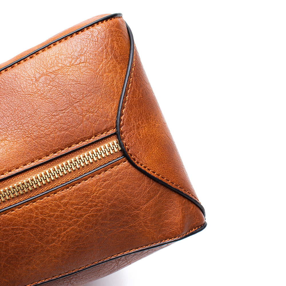 Veganistisch leren hobo-tas