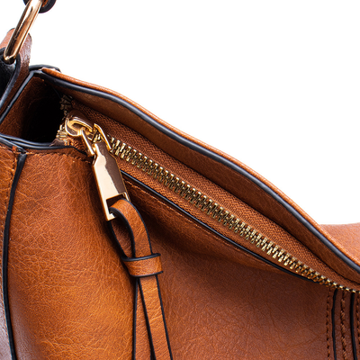 Veganistisch leren hobo-tas