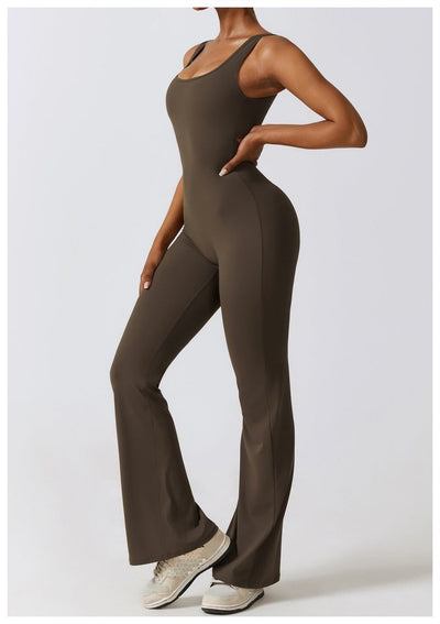 Flare scrunch-jumpsuit