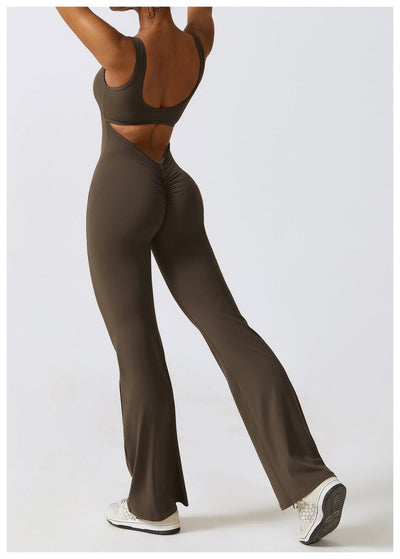 Flare scrunch-jumpsuit