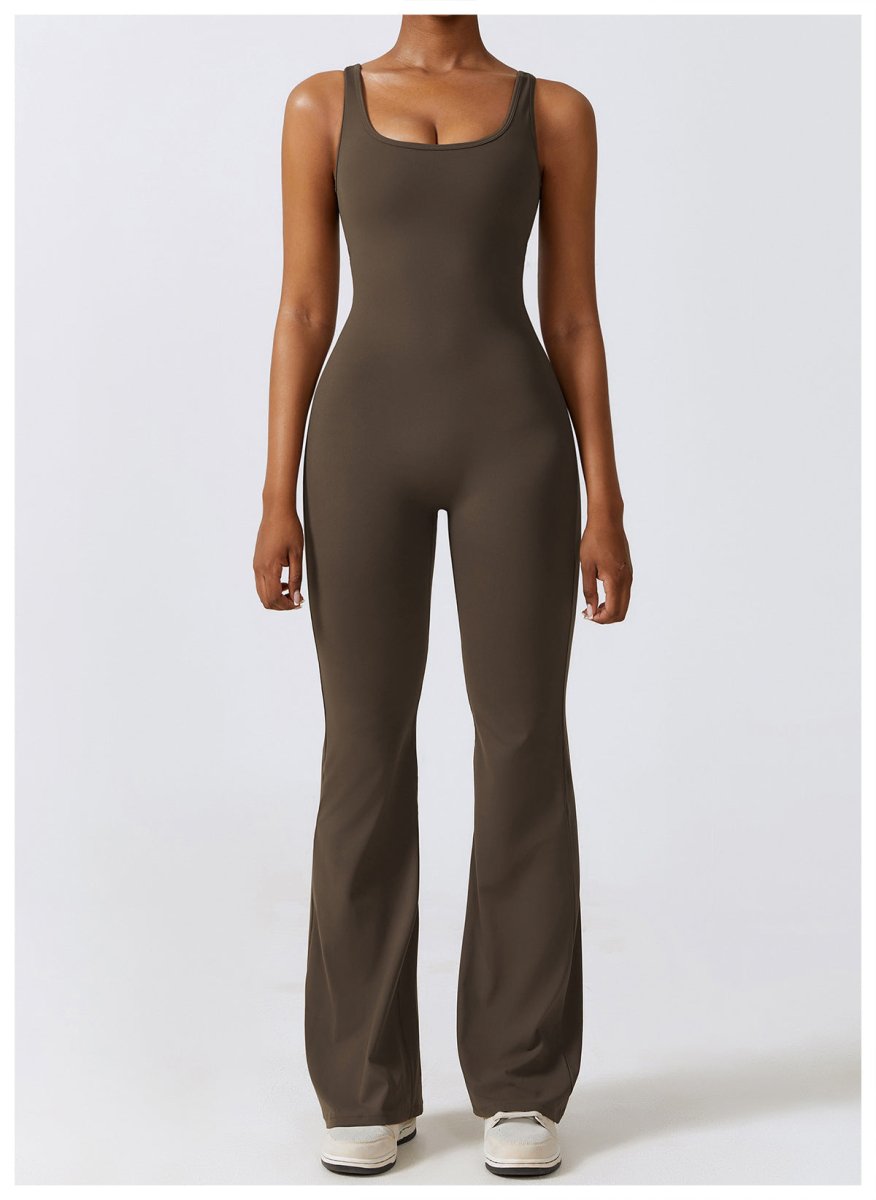 Flare scrunch-jumpsuit