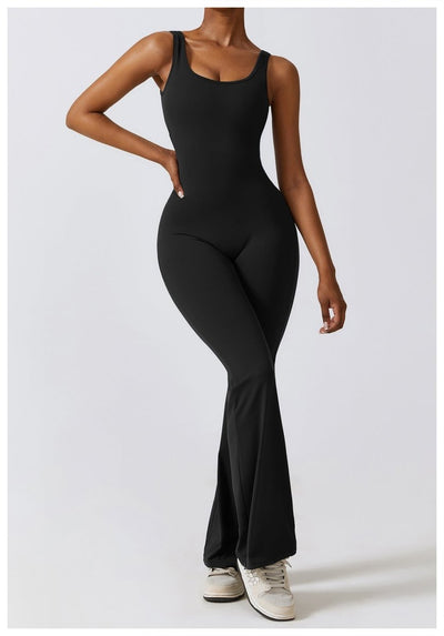 Flare scrunch-jumpsuit