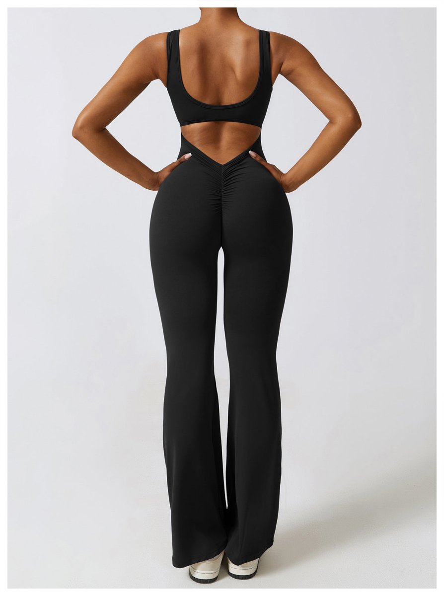 Flare scrunch-jumpsuit