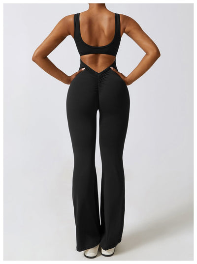 Flare scrunch-jumpsuit