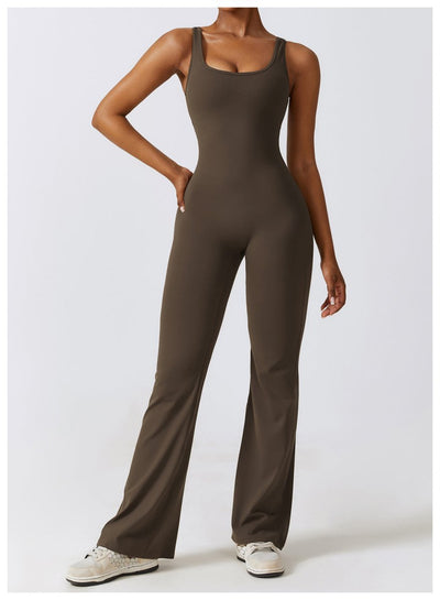 Flare scrunch-jumpsuit