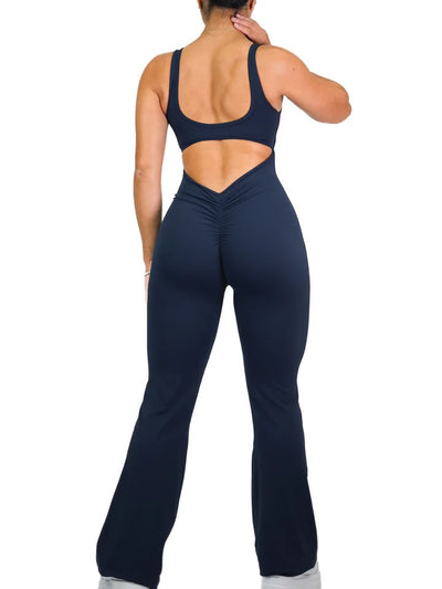 Flare scrunch-jumpsuit