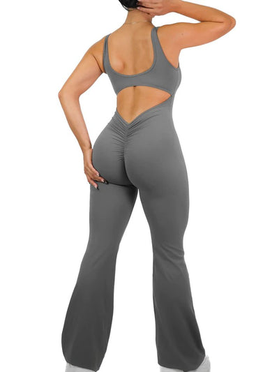 Flare scrunch-jumpsuit