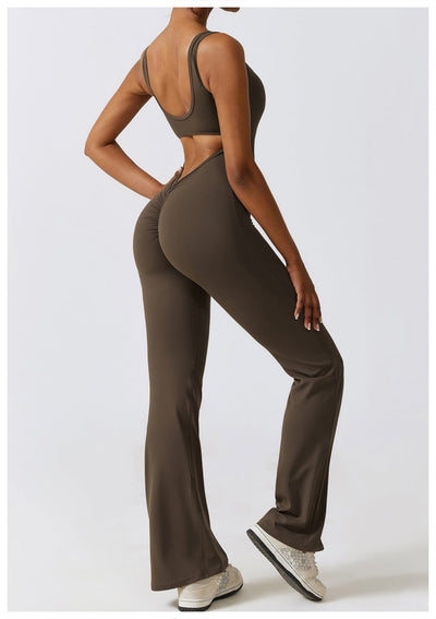 Flare scrunch-jumpsuit