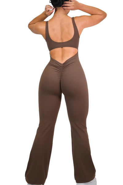 Flare scrunch-jumpsuit
